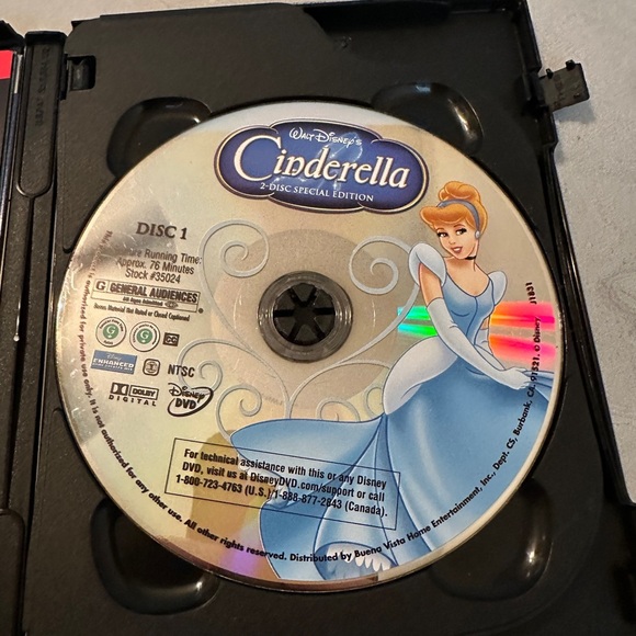 Walt Disney's Cinderella (1950) (DVD, 2005, 2-Disc Special Platinum Edition) - Picture 3 of 4